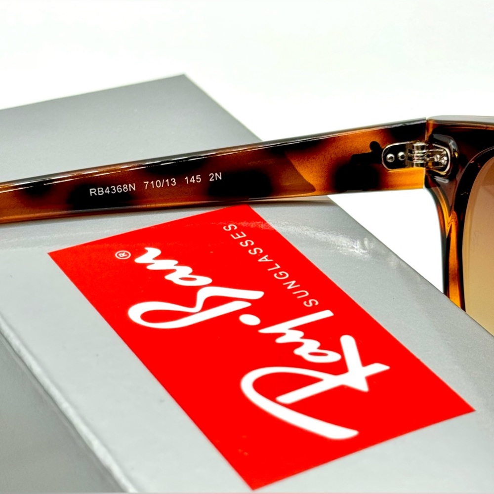 Ray Ban Blaze Meteor Sunglasses RB4368NF Tortoise Frame Brown Gradient lenses - Picture 10 of 12